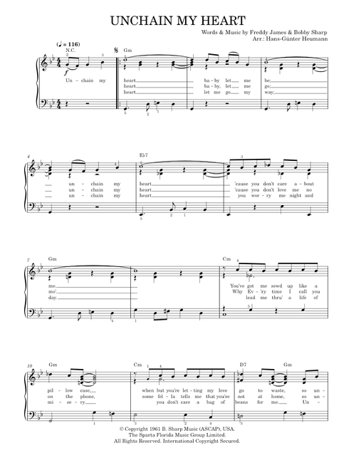 Unchain my heart - Joe Cocker (Piano Vocal)