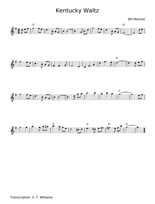 Kentucky waltz - Bill Monroe