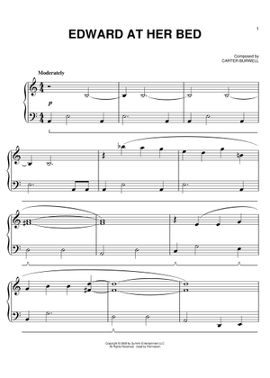 TWILIGHT—THE SCORE (PIANO SOLO) Twilight – The Score by Carter Burwell - Piano Solo - Sheet