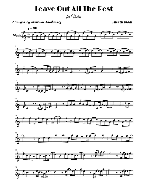 Leave Out All The Rest – Linkin Park (Violin Cover by Stanislav Kovalevskiy)
