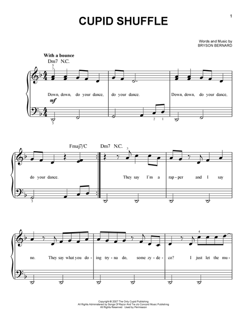 Cupid Shuffle (Easy Piano)
