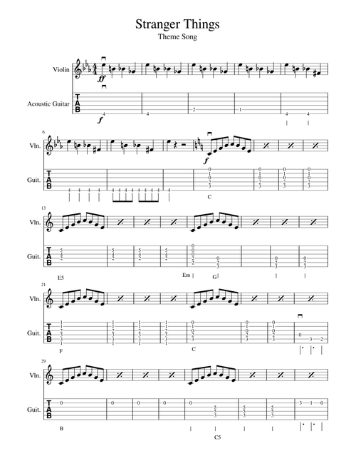 Stranger Things - opening theme