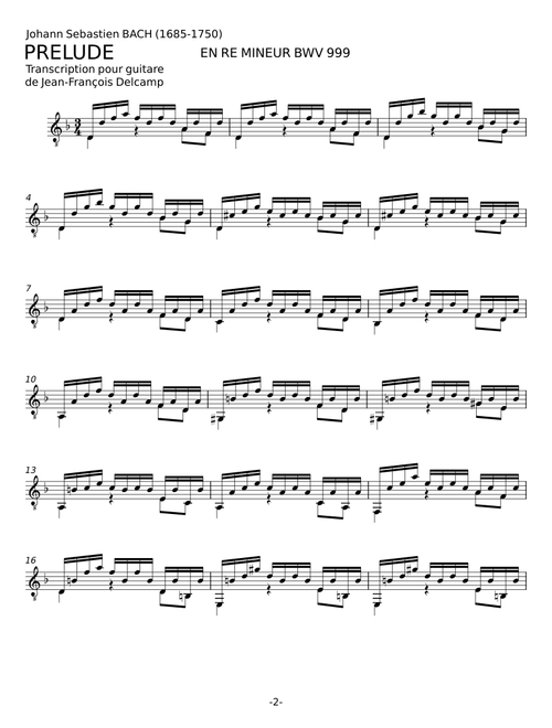PRELUDE - Johann Sebastien BACH