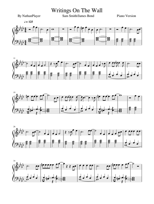 Writings On The Wall [Piano]