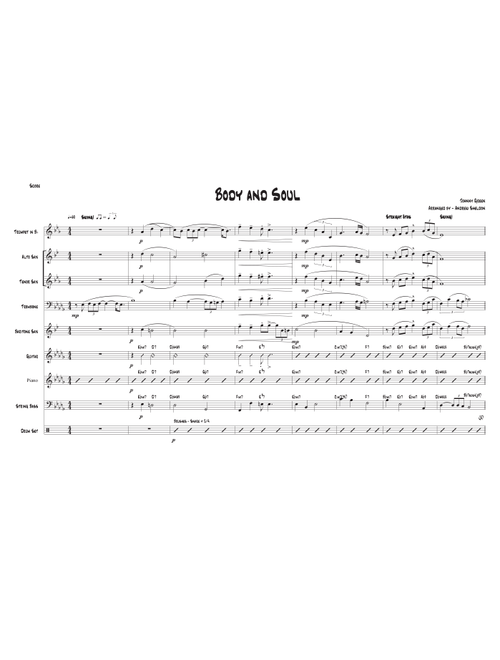 Body And Soul (Arr. Arr. Andrew Sheldon) - Jimmy Barnes, Dennis Morgan (Large Ensemble)