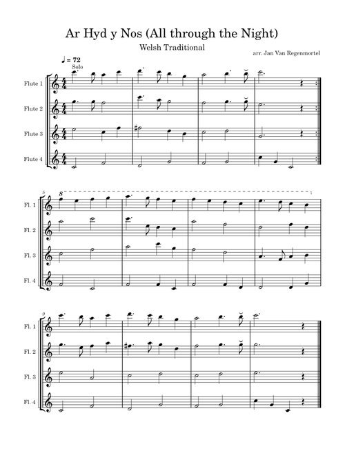 Ar Hyd Y Nos – Traditional Welsh (All Through The Night)