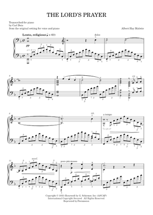 Play Official version of The Lord's Prayer Sheet Music by Albert H ...