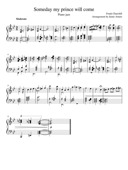 Someday my prince will come piano jazz