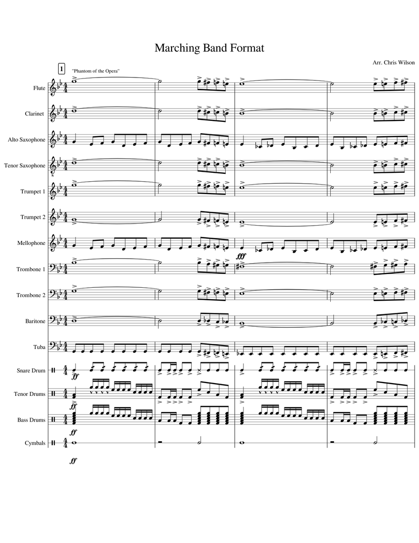 Stand Tune Pack Sheet music for Trombone, Tuba, Mellophone, Flute
