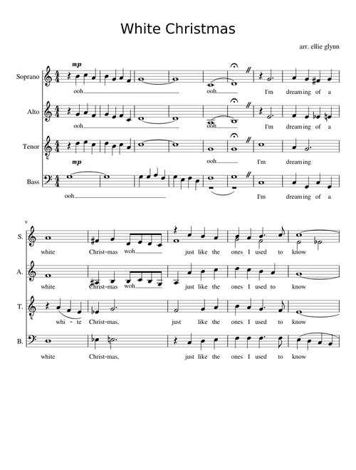 White Christmas SATB Acapella
