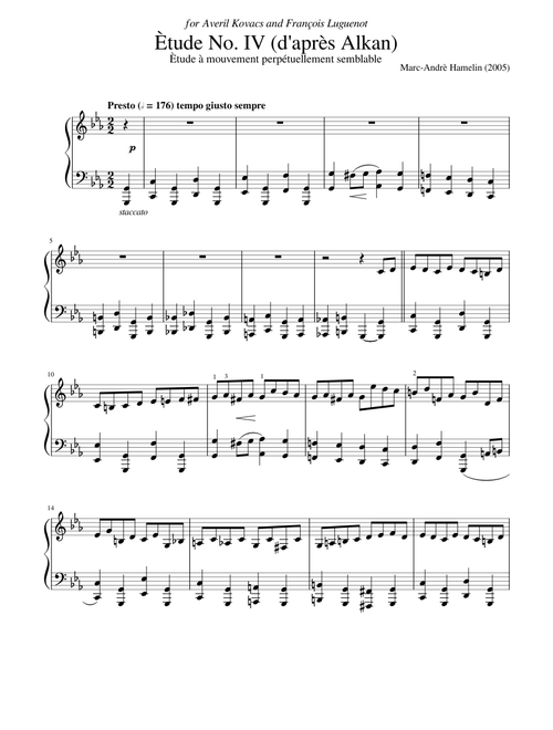 Etude hamelin piano 楽譜 アムラン 練習曲 Marc André Hamelin - 12 Ètudes in all the minor keys sheet