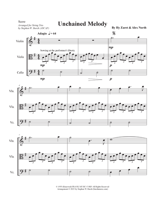 Unchained Melody (Arr. Stephen W. Burch (ASCAP)) - The Righteous Brothers (String Ensemble)