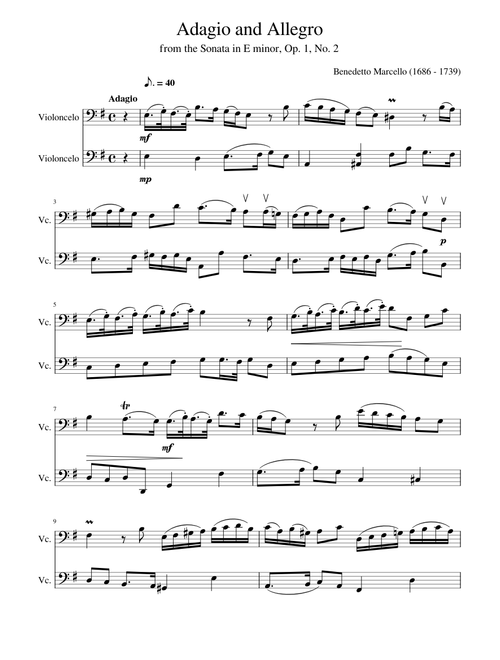 Adágio and Allegro – Benedetto Marcello