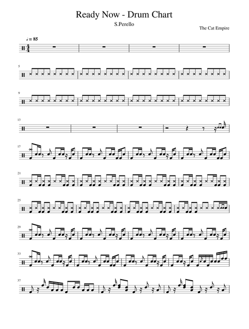 Ready Now - Drum Chart