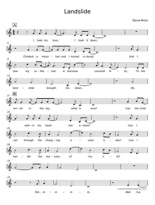 Landslide - Stevie Nicks