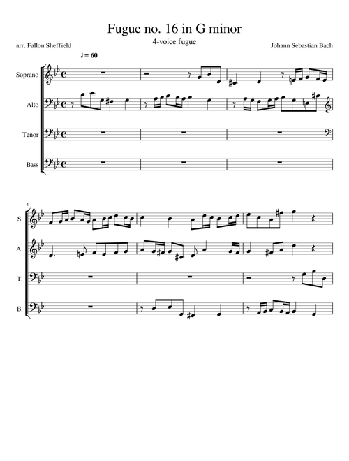 Fugue no. 16 in G minor