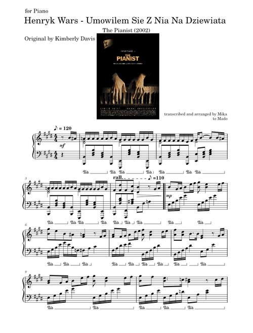 UMÓWIŁEM SIĘ Z NIĄ NA DZIEWIATA – Henryk Wars (The Pianist - Restaurant Scene)