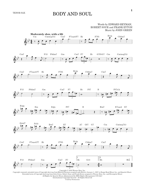 Body And Soul - Tony Bennett & Amy Winehouse (Tenor Sax Solo)