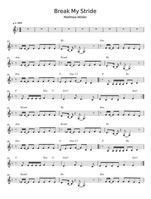 Break my stride - Matthew Wilder