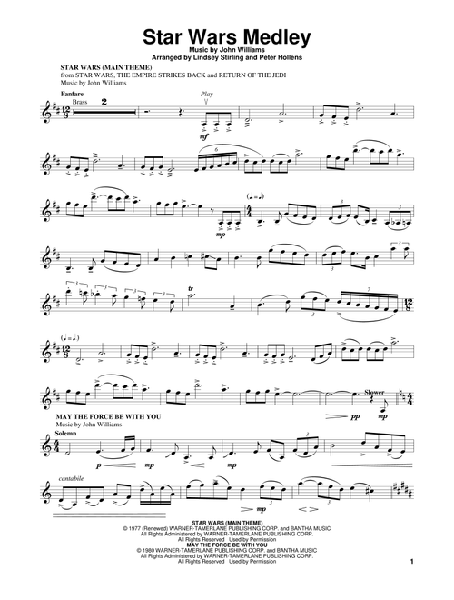 Star Wars Medley - Lindsey Stirling, John Williams (Violin Solo)