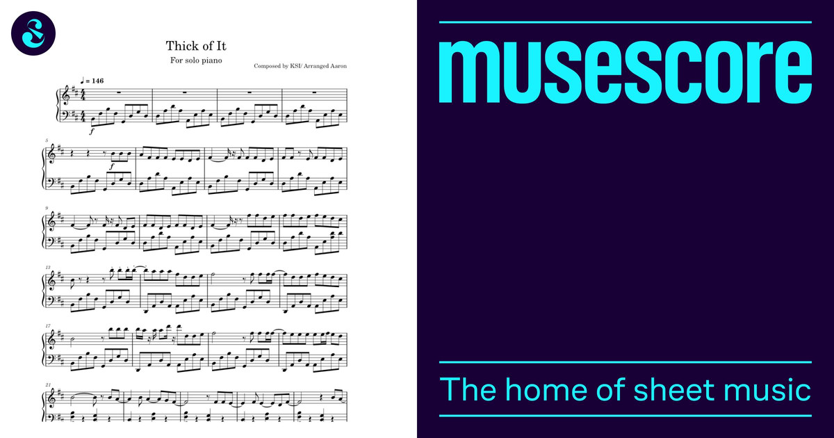 Thick Of It KSI Sheet music for Piano (Solo)