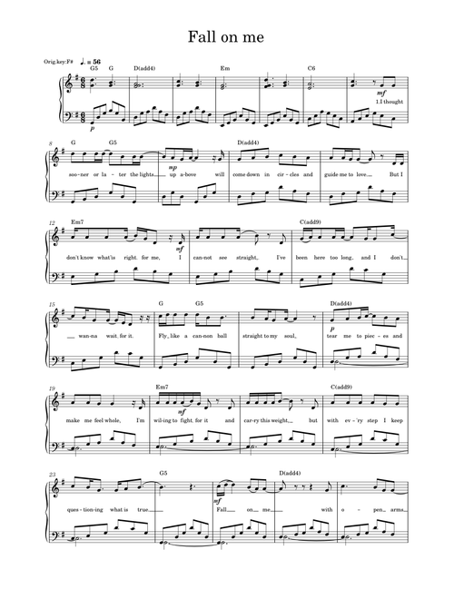 Fall on me – Andrea Bocelli