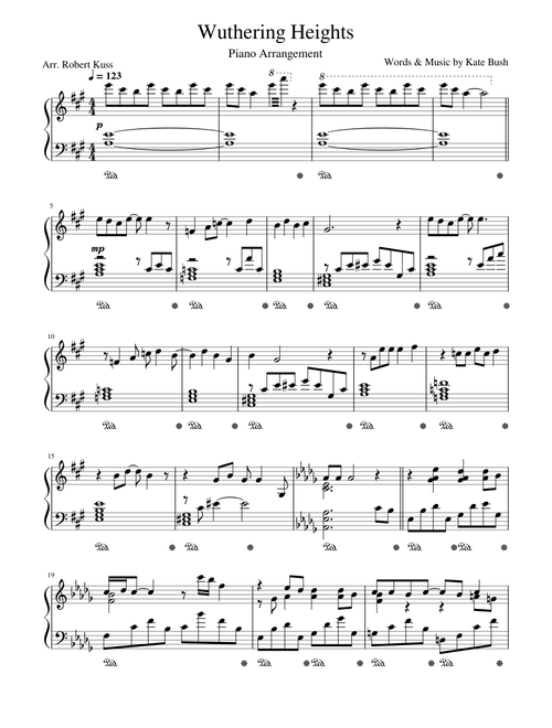 Kate Bush - Wuthering Heights | Piano Arrangement