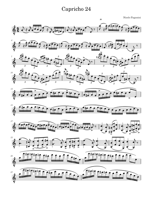 Caprice 24 – Niccolo Paganini
