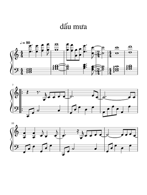 dấu mưa