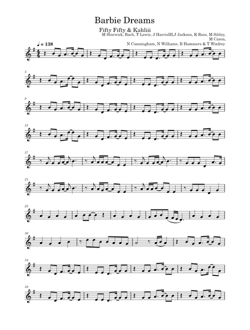 Barbie Dreams (feat. Kaliii) – FIFTY FIFTY Barbie Dreams Violin - FIFTY FIFTY