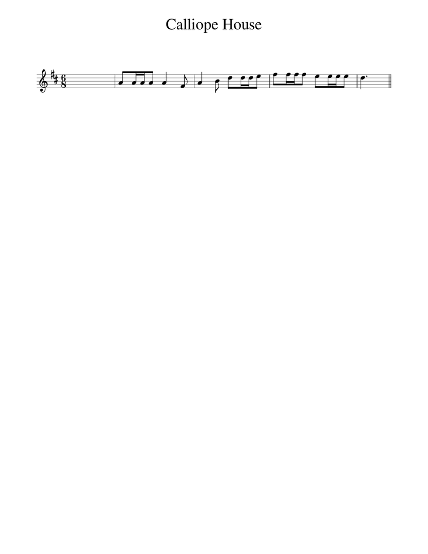 Calliope House Sheet music for Piano (Solo)