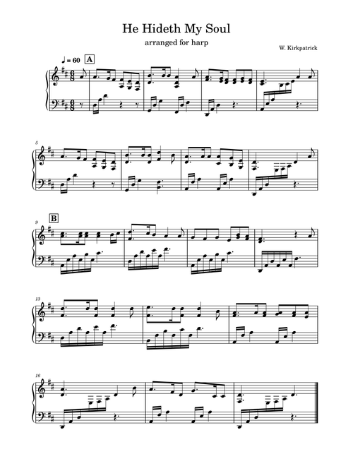He Hideth My Soul (Arr. R. Allen) - W Kirkpatrick (Harp)