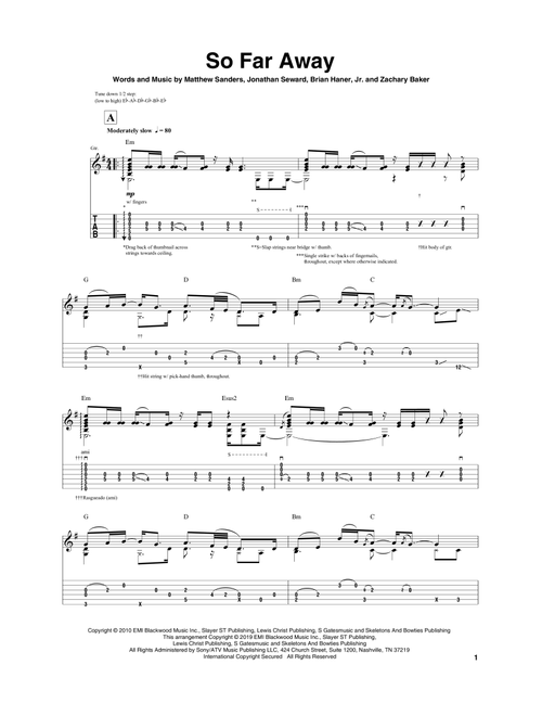 So Far Away - Igor Presnyakov, Avenged Sevenfold, Avenged Sevenfold (Guitar Tab)