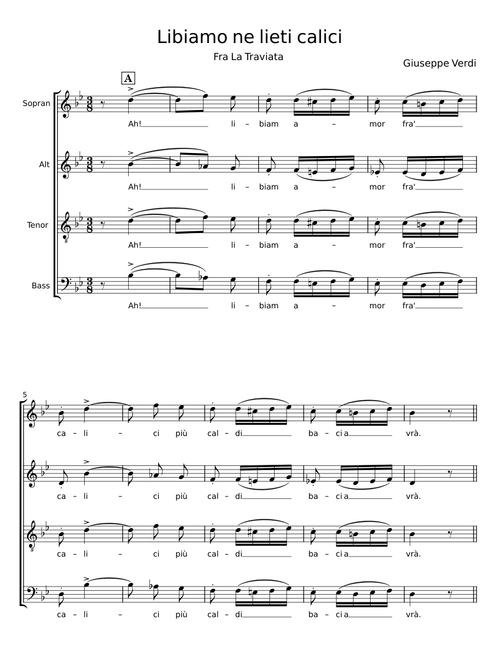 Libiamo Ne' lieti Calici - Giuseppe Verdi