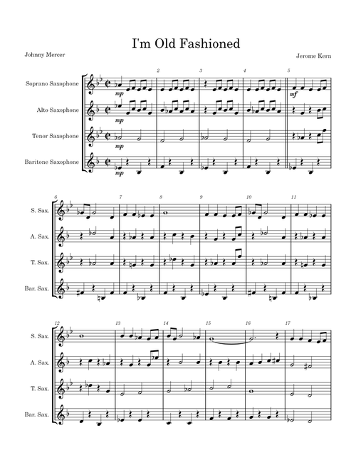 I'm Old Fashioned – Jerome Kern