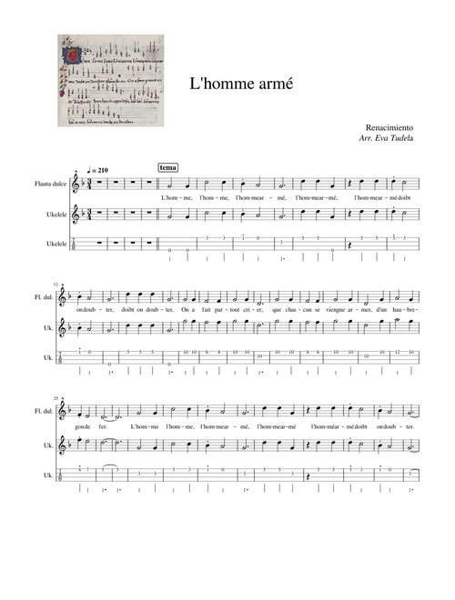 Missa 'L'homme armé' sexti toni – Josquin des Prez Missa L’homme armé – Johannes Ockeghem L'homme armé