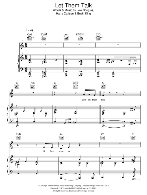 Let Them Talk - Hugh Laurie (Piano-Vocal-Guitar (Piano Accompaniment))