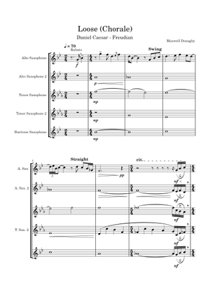 Loose – Daniel Caesar (Piano Solo) Sheet Music for Piano (Solo ...