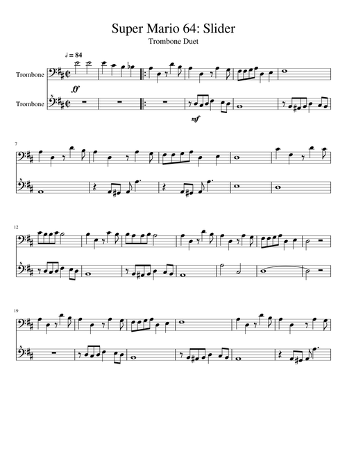 Super Mario 64: Slider - Trombone Duet