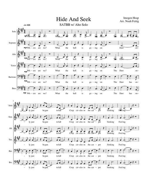 Hide And Seek (SATBB A cappella)
