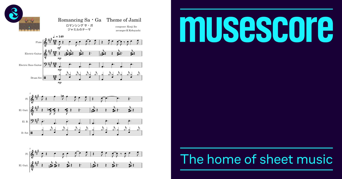 Romancing SaGa I Theme of Jamil - Kenji Ito Sheet Music for Flute
