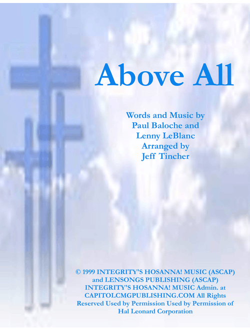 Above All (Arr. Jeff Tincher) - Rebecca St. James (Piano Vocal)