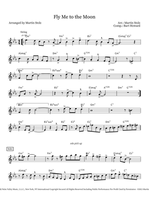 Play Official version of Fly me to the moon Sheet Music by Bart