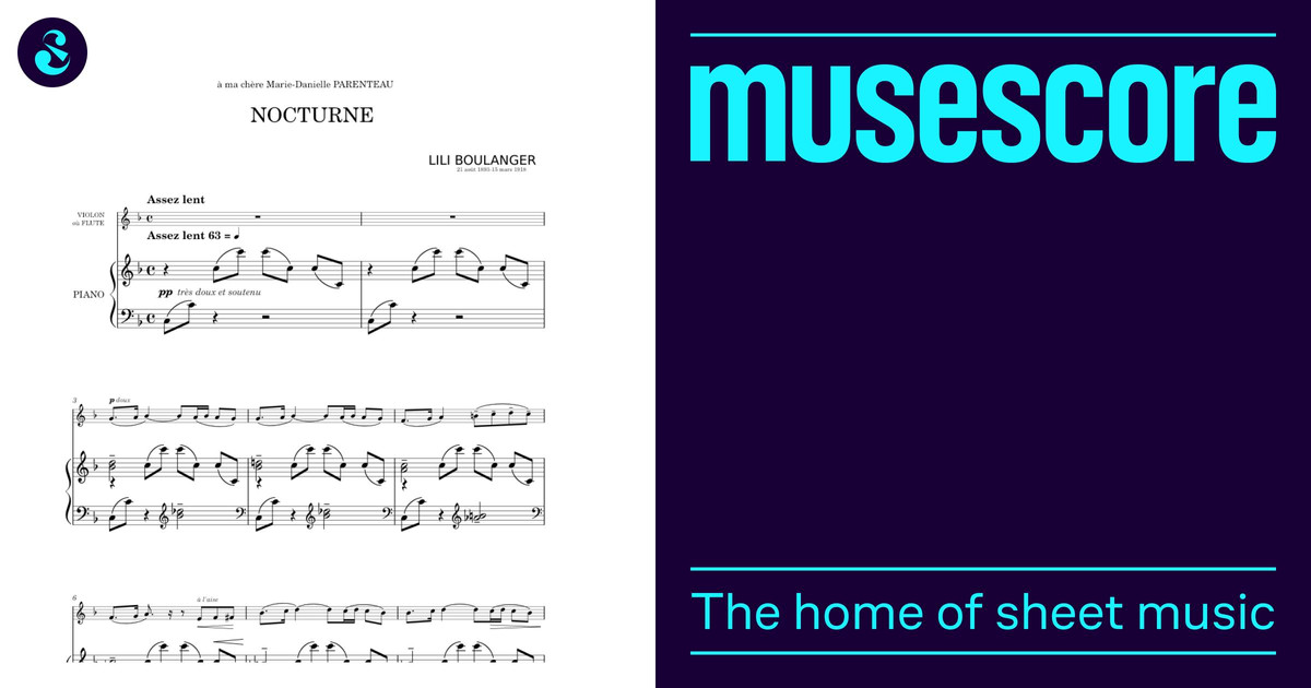 Nocturne De Deux Pièces Pour Violon Et Piano Version Correcte