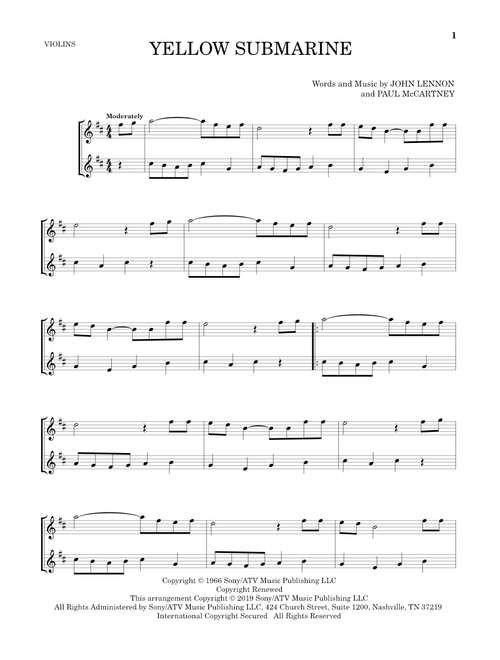 Yellow Submarine - The Beatles (Violin Duet)