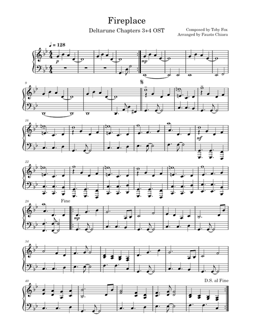 ピアノスコア「DELTARUNE Chapters 3 & 4 」デルタルーン DELTARUNE Chapters 3+4 Piano Score (Digital Sheet Music)
