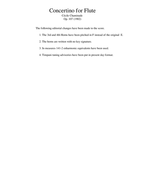 Concertino for Flute