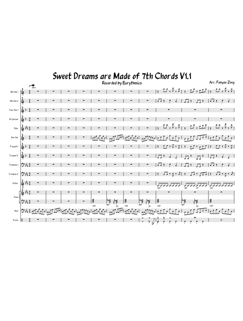 Sweet Dreams (Are made of 7th chords)  - a Big Band Arrangement