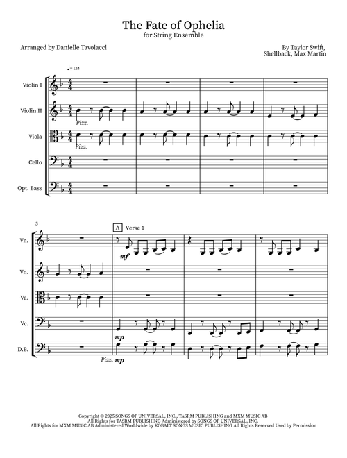 The Fate Of Ophelia (Arr. Danielle Tavolacci) - Taylor Swift (String Ensemble)
