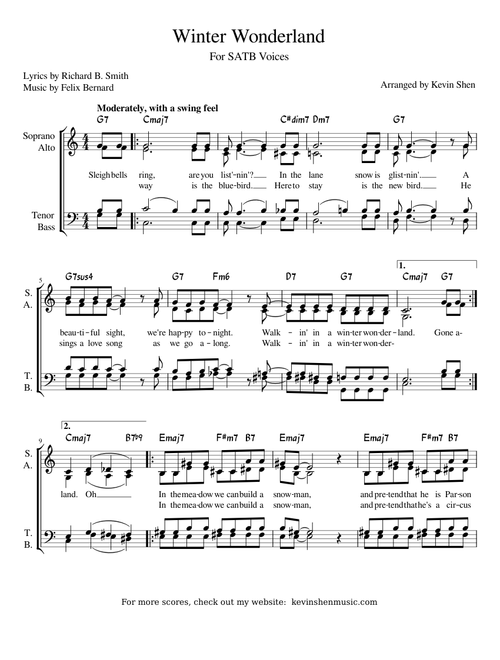 Winter Wonderland (SATB A Cappella) | Christmas Caroling